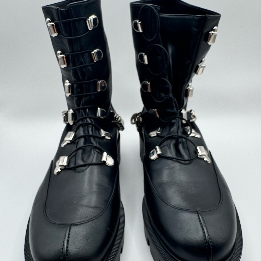 Christian Louboutin Our Georges Calf Flat Ankle Combat Moto Biker Boots Sz 36 - Picture 9 of 9